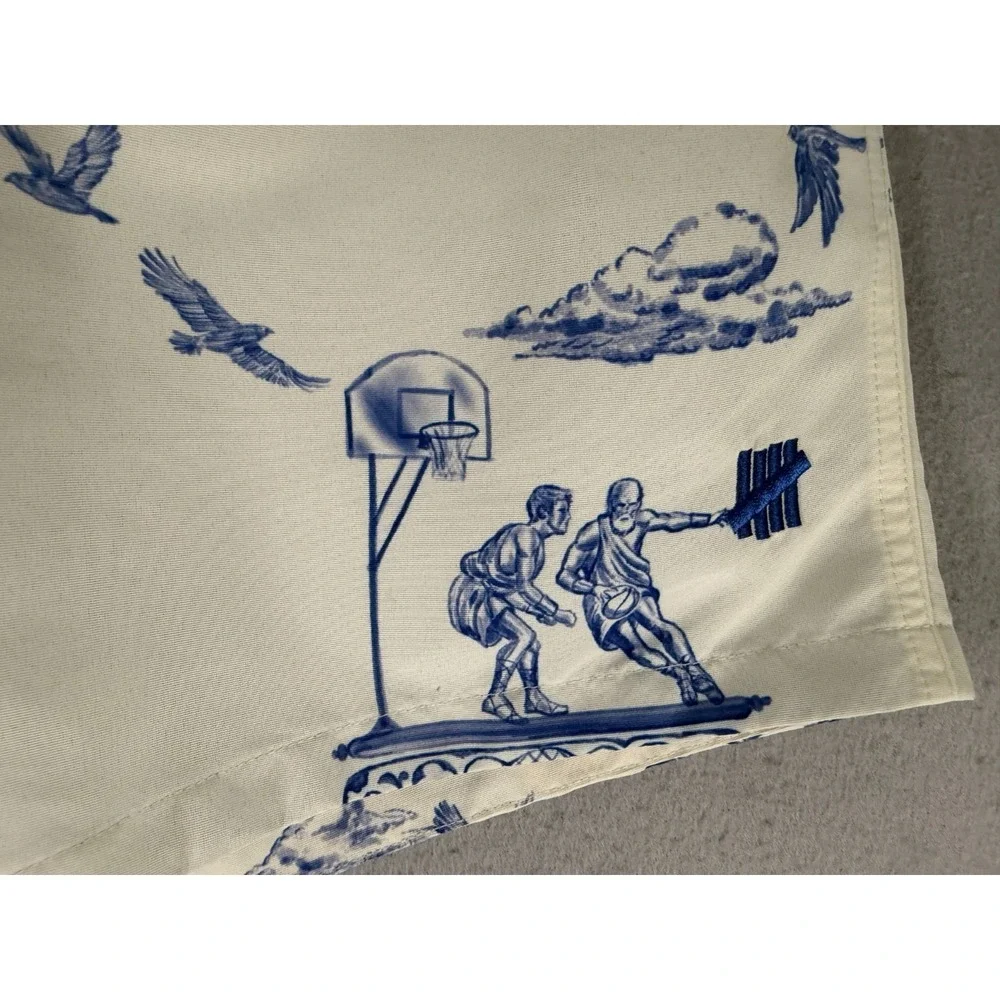 Undefeated UNDFTD Shorts Mens M Blue Toile Lined Streetwear‎ Hybrid Swim Trunks